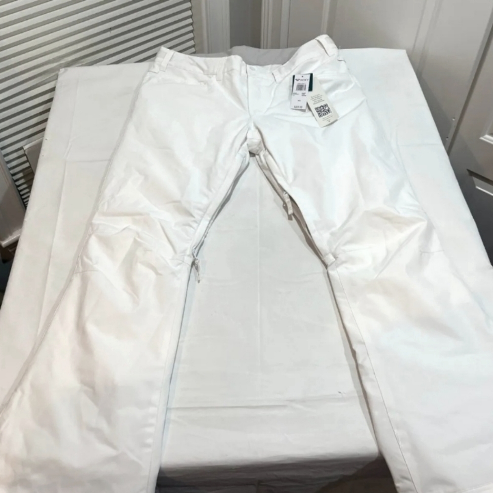 Roxy Women's Backyard Insulated White Snow / Ski Pants NWT, Size XXL